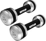 Kettler 7371-050 Set of Round Dumbells 2 x 1.0kg Χρωμίου