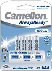 Camelion AlwaysReady Rechargable Battery AAA Ni-MH 800mAh 1.2V