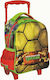 Gim Ninja Power Turtle School Bag Trolley Kindergarten Multicolour with Water Bottle Holder