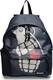 Unkeeper Black School Bag Backpack Junior High-High School in Black color