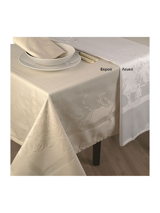 Viopros Πανώ Polyester Tablecloth Εκρού 160x320cm