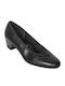 Emanuele Anatomic Leather Black Low Heels Β322