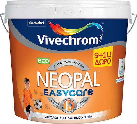 Vivechrom Neopal Easycare Eco Plastic Ecological Paint for Interior Use White 9lt