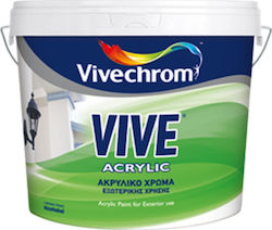 Vivechrom Vive Acrylic Πλαστικό Χρώμα για Εξωτερική Χρήση 9lt