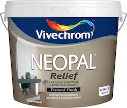 Vivechrom Neopal Relief Plastic Relief Paint for Interior and Exterior Use White 9lt