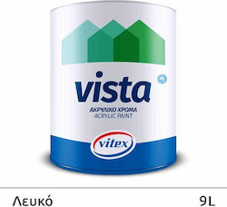 Vitex Acrylic Paint Пластмасов Боя за Външен Употреба 9лт