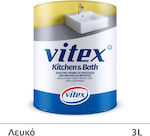 Vitex Kitchen & Bath Plastic Anti-Mildew Paint for Interior Use White 3lt