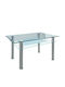 Veron Table Kitchen with Glass Surface 90x60x75cm