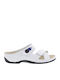 Felia Leather Women's Flat Sandals Anatomic in White Color