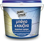 Durostick Μπάνιο & Κουζίνα Plastic Anti-Mildew Acrilyc Paint for Interior and Exterior Use White 750ml