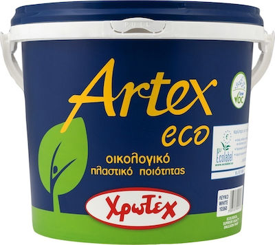 Χρωτέχ Artex Eco Plastic Ecological Paint for Interior Use White 10lt