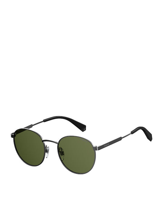 Polaroid Unisex Sonnenbrille mit Silber Metall Gestell und Grün Polarisiert Linse PLD2053/S KJ1/UC