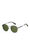 Polaroid Unisex Sonnenbrille mit Silber Metall Gestell und Grün Polarisiert Linse PLD2053/S KJ1/UC