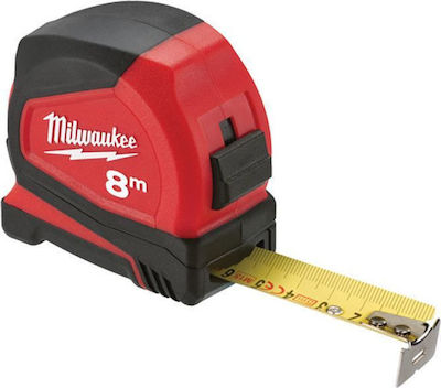 Milwaukee C8/25 Banda de măsurat cu resetare automată și magnet 25mm x 8m