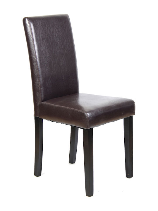 Maleva Dining Room Artificial Leather Chair Wenge 42x56x93cm
