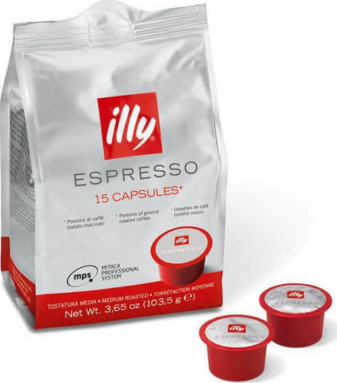 Illy Капсули Еспресо Mitaca MPS Medium Roast Съвместими с машина Mitaca 15капси