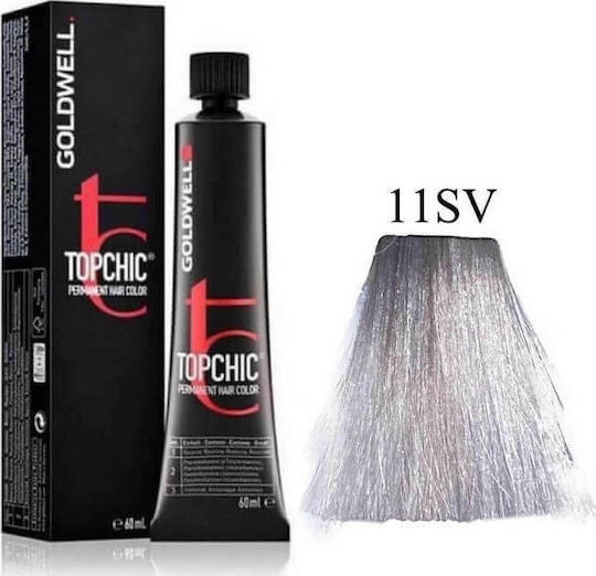 Goldwell Topchic Permanent Hair Color Haarfärbemittel 11SV Blonde Silver Violet 60ml