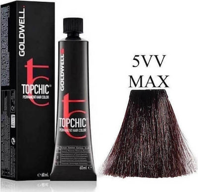 Goldwell Topchic Permanent Hair Color Vopsea de Păr 5VVVVV Violet maxim amplificat 60ml