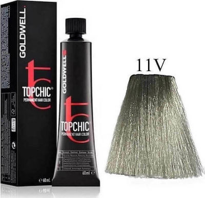 Goldwell Topchic Permanent Hair Color Hair Dye 11V Blonde Violet 60ml