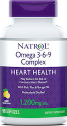 Natrol Omega 3-6-9 Complex 90 μαλακές κάψουλες Λεμόνι