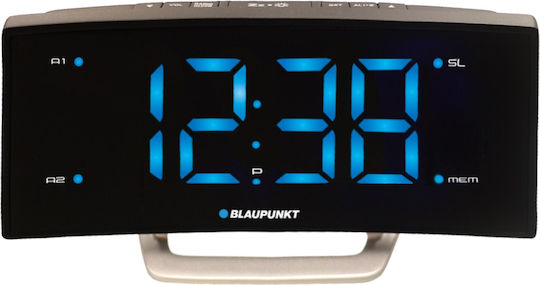 Blaupunkt CR7BK Масов Дигитален Часовник LED Металик с Будилник и Радио Черен