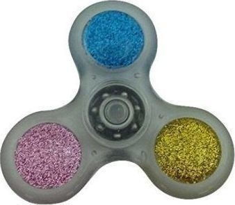 Fidget Spinner Metal Glitter Three Leaves 3 minute Metalic Argintiu