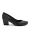 Usaflex Leather Black Heels Q6601