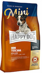 Happy Dog Mini Toscana 4kg Hrană Uscată fără Gluten pentru Câini Adulți de Rase Mici cu Rață și Somon