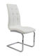 Semina Dining Room Artificial Leather Chair White 42x43x101cm