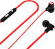 Tribe Earphones In-ear Handsfree with 3.5mm Connector Red