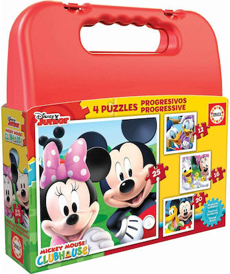 Kids Puzzle Progressive Mickey Mouse for 3++ Years 73pcs Educa