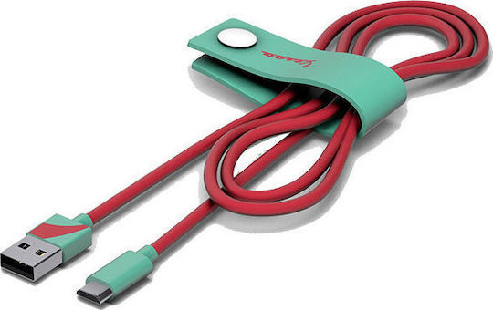 Tribe Regular USB 2.0 to micro USB Cable Κόκκινο 1.2m (CMR23401)