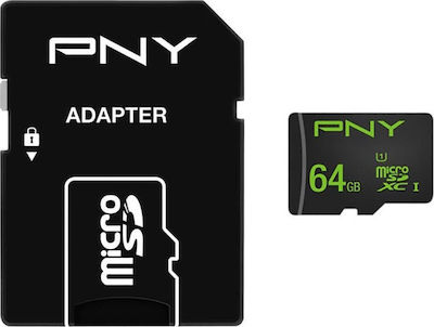 PNY Performance microSDXC 64GB Class 10 U1 UHS-I with Adapter