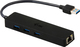 i-tec USB-Hub 3 Anschlüsse USB 3.0 mit Anschluss an einen Computer USB-A Ethernet
