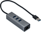 i-tec USB Hub 3 Ports USB 3.0 with USB-A Connection Ethernet Gray