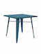 Auxiliary Outdoor Metal Table Blue 80x80x76cm