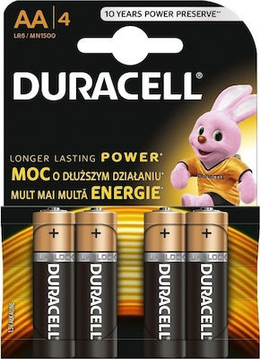 Duracell Αλκαλικές Μπαταρίες AA 1.5V 4τμχ
