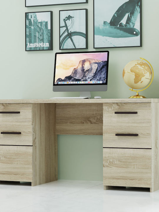 Schreibtisch Solo Holz Beige 145x60x76cm