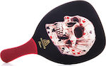 My Morseto Fashion Cardskull Strandracket Schwarze 400gr mit Geradem Griff Rote