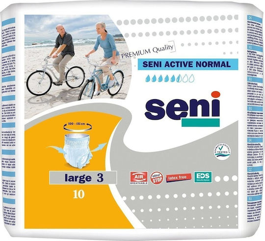 Seni Active Normal Πάνες Βρακάκι Ακράτειας Large 10τμχ