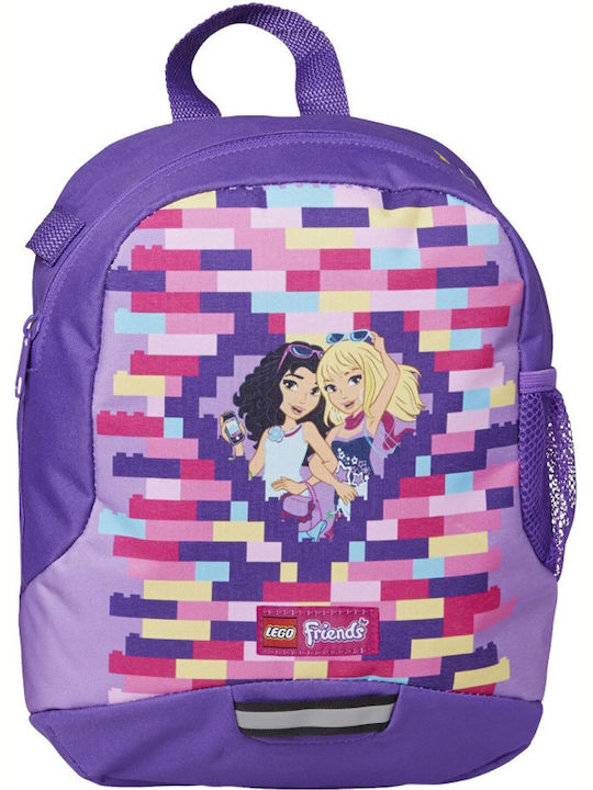LEGO Friends Σχολική Τσάντα Πλάτης Δημοτικού Μωβ με Θήκη για Παγούρι 30lt