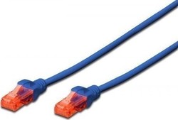 Digitus U/UTP Cat.6 Ethernet Network Cable 0.5m Blue 1pcs