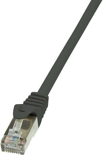 LogiLink F/UTP Kat.6 (Gigabit) Netzwerkkabel Ethernet 0,5m Schwarzes