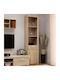 Bookcase Damis Beige 50x35x203cm