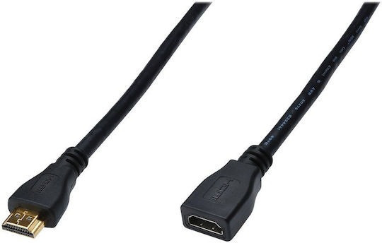 Digitus HDMI 1.4 High Speed 1080p 120Hz Angle Cable HDMI Male - HDMI Female 5m Black