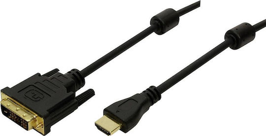 LogiLink 2m DVI-D male to HDMI male Cable Black (CH0004)