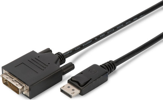Digitus Кабел DVI-D мъжки - DisplayPort мъжки 3м Черен (AK-340301-030-S)