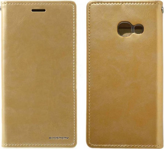Mercury Blue Moon Flip Book Δερματίνης Χρυσό (Galaxy A3 2017)