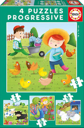 Kids Puzzle Farm Animals for 3++ Years 43pcs Educa