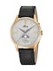 Lotus Watches Rose Watch Battery with Black Leather Strap